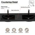 thumbnail image 5 of Eclife 60 Black Resin Integrated Double Bathroom Sink, Water Saving, Stain Resistant, 5 of 11