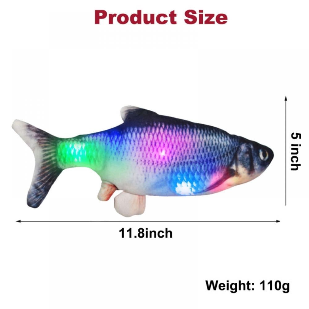 Lorddream Electric Simulation Fish, Funny Cat Toy, Colorful Light + Music + Swing Electric Tail, Light Crucian Carp