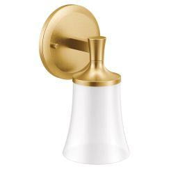 Moen YB0361BG Flara 8" Tall Bathroom Sconce - Gold