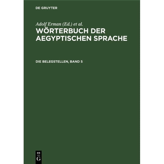 Die Belegstellen, Band 5, (Hardcover)