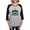 Heather/Black, variant on - Delta Sigma Phi Coat Of Arms Long Sleeve T Shirt - Womens Baseball Tee