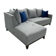 thumbnail image 3 of Sala Esquinera Paris Gris, Salvanto, Base De Madera De Pino Color Nogal, 230X150 cm, 3 of 11