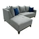 thumbnail image 3 of Sala Esquinera Paris Gris, Salvanto, Base De Madera De Pino Color Nogal, 230X150 cm, 3 of 11