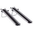 thumbnail image 1 of Silver Aluminum Telescopic Wheelchair Ramp - 8ft Threshold Ramp for Home Steps, Mobility Scooters - 2 Pack, 600lb Capacity, 1 of 7