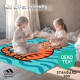 thumbnail image 4 of ODIKA 3'x5' Machine Washable Non-Slip Area Rug, Jovial Stream Dweller Handicraft Yarn Project High Traffic Rug, Orange, 726998, 4 of 5