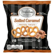 Perfection Snacks Salted Caramel Pretzel Twists, Gluten Free, 1oz Bag (20 Pack)