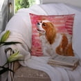 thumbnail image 3 of Carolines Treasures BB9750PW1414 Cavalier Spaniel Love Fabric Decorative Pillow  14Hx14W multicolor, 3 of 4