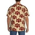 thumbnail image 3 of Naloa Thanksgiving Sketch Turkey Men's Loose Fit Cuban Collar Short-Sleeve Shirt, Hawaiian Shirts, Mens Shirts Casual for Everyday Wear Outings-Large, 3 of 5