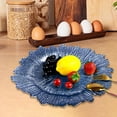 thumbnail image 1 of Plato de ensalada, plato de comida occidental Irregular, plato de servicio decorativo de vidrio, plato elegante, plato de carne para decoración de azul Macarena Plato de servicio, 1 of 8