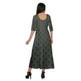 thumbnail image 4 of Moomaya Robes Imprimées à Manches 3/4 pour Femmes Vêtements Indiens Tunique Longue, 4 of 5