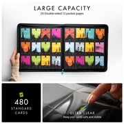 Vault X 12 Pocket Trading Card Zip Binder, 480 Cards, Premium Exo-Tec Album Material, 20 Side-Loading Pages, Folder, Sports, TCG (Teal)
