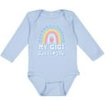 thumbnail image 3 of Inktastic My Gigi Loves Me Retro Rainbow Girls Long Sleeve Baby Bodysuit, 3 of 5