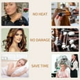 thumbnail image 3 of NOGIS 4Pcs Heatless Curling Set, Satin Non-ironing Hair Curler No Heat Curling Rod Headband Hair Roller to Sleep in Heatless Curls Ribbon with Silk Hairnet Sleeping Curlers, Brown, 3 of 7