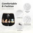 thumbnail image 4 of Balery Coffee Gnome (2) Pattern Women's Running Shorts with Liner 2 Pockets Elastic Workout Athletic Gym Yoga Shorts-Large, 4 of 7