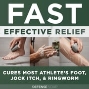 Defense Antifungal Bar Soap | Jock Itch, Ringworm, Athletes Foot, Skin Fungus | Medicated Anti Fungal Treatment (One Bar with Snap-Tight Case)