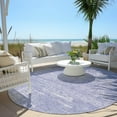 thumbnail image 5 of HomeRoots 588782 8 ft. Round Abstract Washable Indoor & Outdoor Area Rug, Lavender, Purple & Lilac, 5 of 5