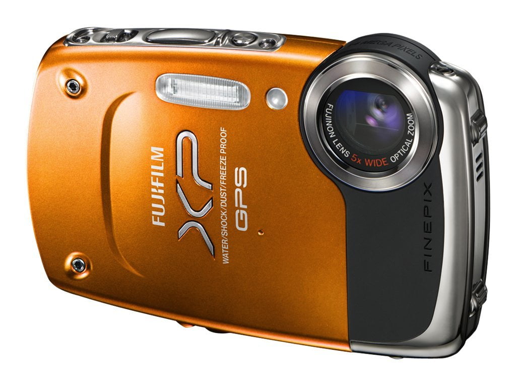 FinePix XP30 - Digital camera - compact - 14.2 MP - 720p 5x optical Fujinon - underwater up to 16ft - orange - Walmart.com