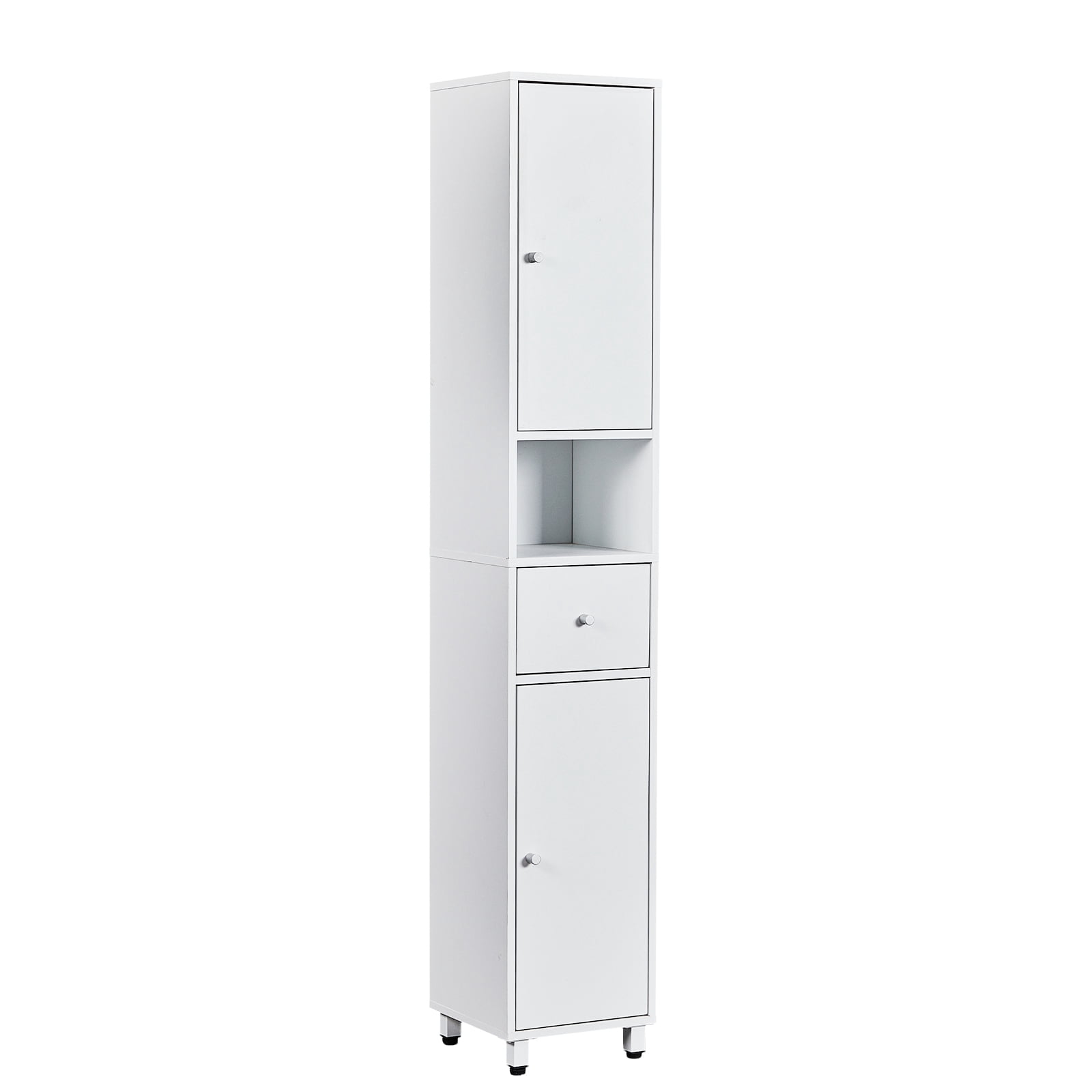Bathroom Vanity, White Particleboard With Melamine Veneer, Two Doors, One Drawer, One Shelf, 30*30*170cm