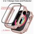 thumbnail image 2 of 3 Pack Compatible for Apple Watch Series 8 Series 7 41mm Screen Protector Case, All Round Full Protection TPU Cover Bumper for iWatch 8 7 41mm Accessories Rose+Pink+WineRed, 2 of 5
