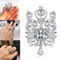 thumbnail image 1 of Anillos para mujer, regalos para mujer, anillo hueco 2 en 1 para compromiso, boda, regalo, talla 6-10, anillo de moda., 1 of 5
