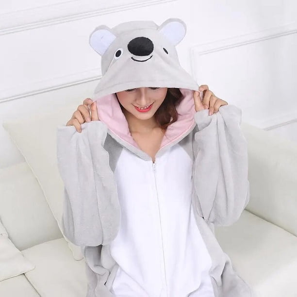 Mono con cremallera de Animal Kigurumis Unisex, pijamas para mujer y niña, ropa de dormir de oso de gato, monos de Navidad, traje de adulto