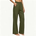 thumbnail image 4 of High Waist Straight Leg Pants for Womens Breathable Comfy Running Sports Trousers with Pockets M, 4 of 7
