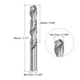 thumbnail image 2 of Uxcell 4.7mm C2/K20 Tungsten Carbide Straight Shank Spiral Flutes Twist Drill Bit, 2 of 5