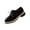 Black, variant on Womens Patent Faux Leather Platform Oxfords Lace Up Chunky Lug Sole Casual Shoes Two Tone Retro Comfort Work Sneakers Black,Size 5.5