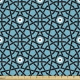 thumbnail image 1 of Moroccan Fabric by the Yard Upholstery, Continuous Mediterranean Sea Tones Geometric Levantines Pattern, Decorative Fabric for DIY and Home Accents, Charcoal Grey Sea Blue by Ambesonne, 1 of 5