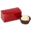 50 PK, Red Candy Truffle Boxes 2-5/8 x 1-5/16 x 1-1/4" Holds 2 For Wedding Favors, & Basket Fillers, Made In USA