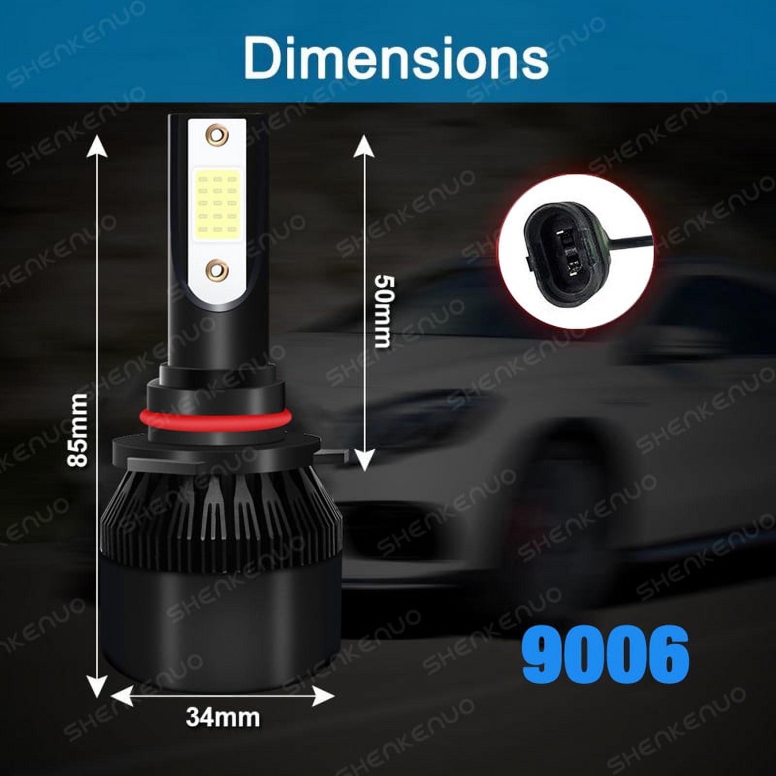 2pcs HB4 LED Headlight Bulbs 9006 Low Beam For Chevy Honda Nissan Dodge GMC White 6000K 36W super Bright