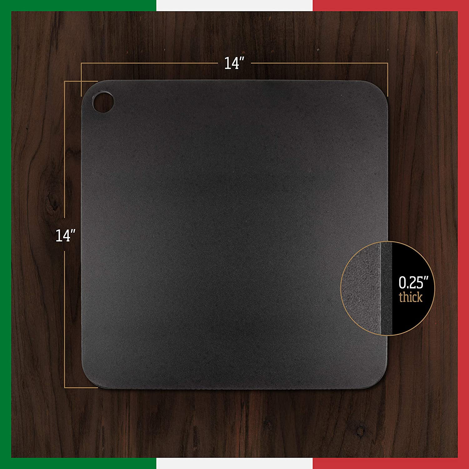 Impresa Pizza Steel for Oven - Durable Steel Platform with Finger Hole for  Baking Pizza and Bread - 14x14 inches - Great Alternative to Pizza Stone 