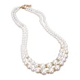 thumbnail image 5 of SmartBy White Faux Pearl Necklace Ladies 2 Strands Beads Choker Elegant Layered Necklace Jewelry for Dating Weddings Parties, 5 of 7