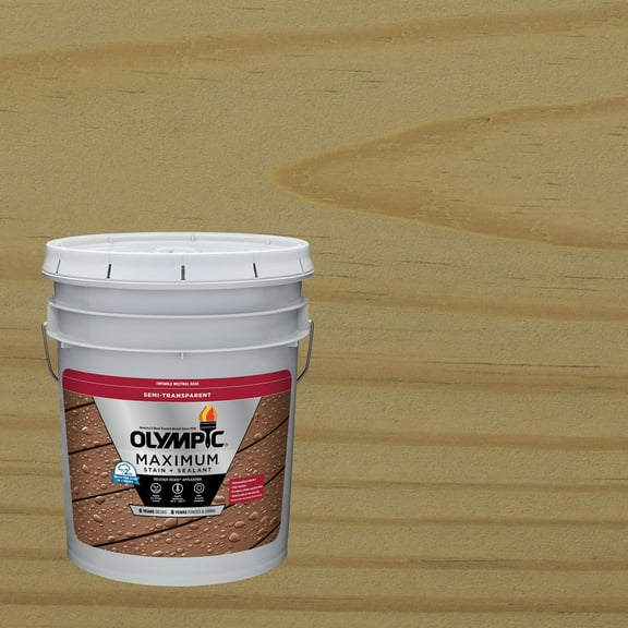 Olympic Maximum 5 Gallons ST-2004 Cape Cod Gray Semi-Transparent Exterior Stain and Sealer in One Low VOC