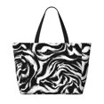 thumbnail image 2 of Xecao Leopard And Zebra 2 for versatile beach bag for women includes zipper pockets and waterproof material, ideal for vacations and adventures., 2 of 7