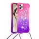 thumbnail image 2 of Funda para iPhone 12 PRO MAX Brillantina Líquida Divertida Reluciente y con Cristales en Movimiento Cuerpo Cruzado con Cordón Ajustable, 2 of 5