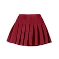 thumbnail image 4 of Girls' Uniform Skirt Adjustable Waist Pleated Skirt with Undershorts Back To School Outfits for Girls School Tennis Skirts 17-18 Years, 4 of 7
