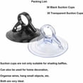 thumbnail image 5 of 45mm Transparent Suction Cup Hooks - 60 Pack for Car Sunshade, Kitchen, Bathroom, Wall Mirror - No Hooks Needed, 5 of 5