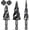 3 Piece, variant on Four Spiral Flute Step Drill Bit Set, 3 count Step Drill Bits (1/8"-7/8") Unibit Step Drill Bit with Tool Box, 1/4" Shank Step Bits for , , ,