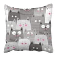 thumbnail image 1 of Funda de almohada ABPHQTO Gatos Lindos Colorido Amarillo 40x40 cm, 1 of 1