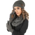 thumbnail image 1 of Bonnet Ample Foulard Infini Gant de Texte Ensemble Assorti, 1 of 3
