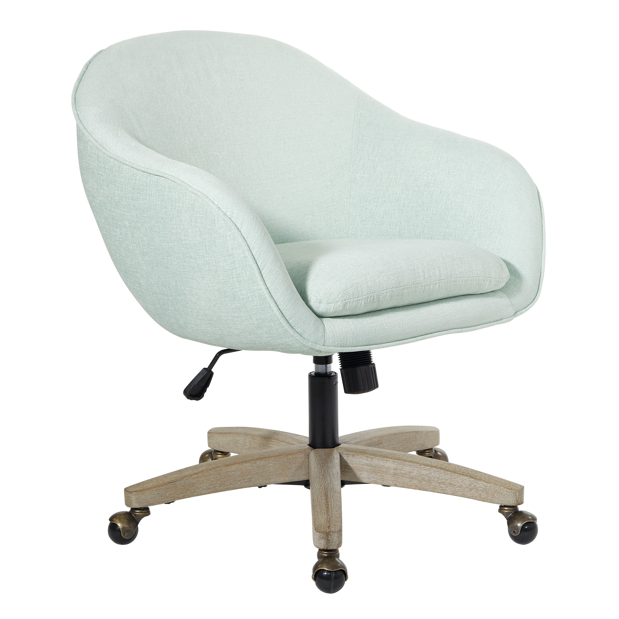 OSP Home Furnishings™ Nora Office Chair in Mint Fabric with Grey Brush