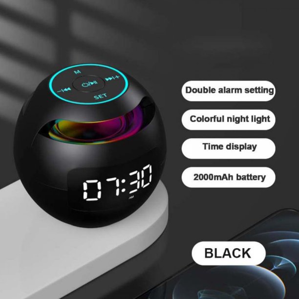 Monfince Clock Radio/Alarm Clock for Bedroom/Bedroom Clock/Bluetooth Alarm Clock/Desk Radio