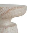 thumbnail image 6 of Christopher Knight Home Elegant 17.75" Outdoor Lightweight Concrete Mushroom Side Table, Travertine Finish, 6 of 9