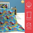 thumbnail image 3 of Official Hot Wheels Fleece Blanket | Super Soft Warm Blue Throw, Flame Design |, 3 of 9