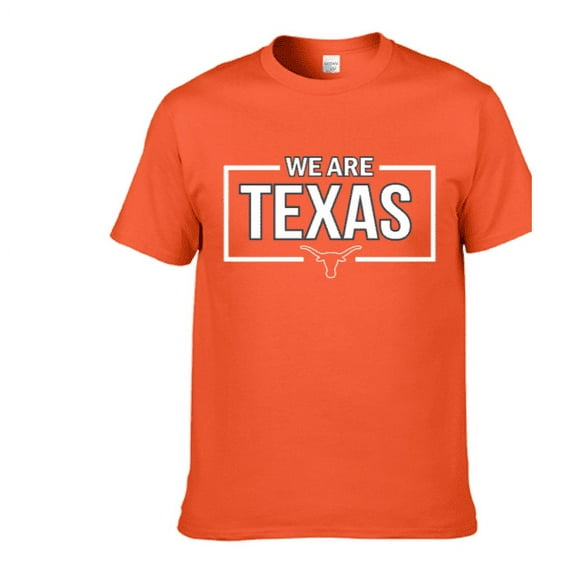 Brand New Athletics Men's We Are Texas Icon Graphics Short-Sleeve Lightweight T-Shirt, Crew Neck, Officially Licensed, 100% Cotton(Youth Small), Official Longhorns Logo/Orange Team Color