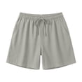 thumbnail image 5 of Akmaiox Biker Shorts for Women High Waisted Elastic Drawstring Waistband Running Shorts with Pockets Breathable Lightweight for Summer Outdoor Gym Workout Shorts S-3XL, 5 of 7