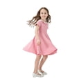 thumbnail image 6 of XEGLSBU Girls Dresses Size 10-12 Formal Classic and Summer Girls' Dress School Style Children's and Autumn Color Contrast Short Sleeved Dress 4 13 Years Old Pink Size 11-12 Years, 6 of 9