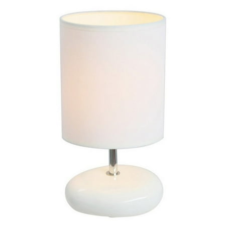 Simple Designs Stonies Small Stone Look Table Bedside Lamp