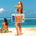 thumbnail image 2 of Bolsa de playa transparente Fammart para mujer impermeable con cremallera, 2 of 8